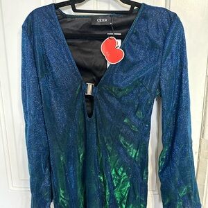 Cider Iridescent Blue and Green Dress